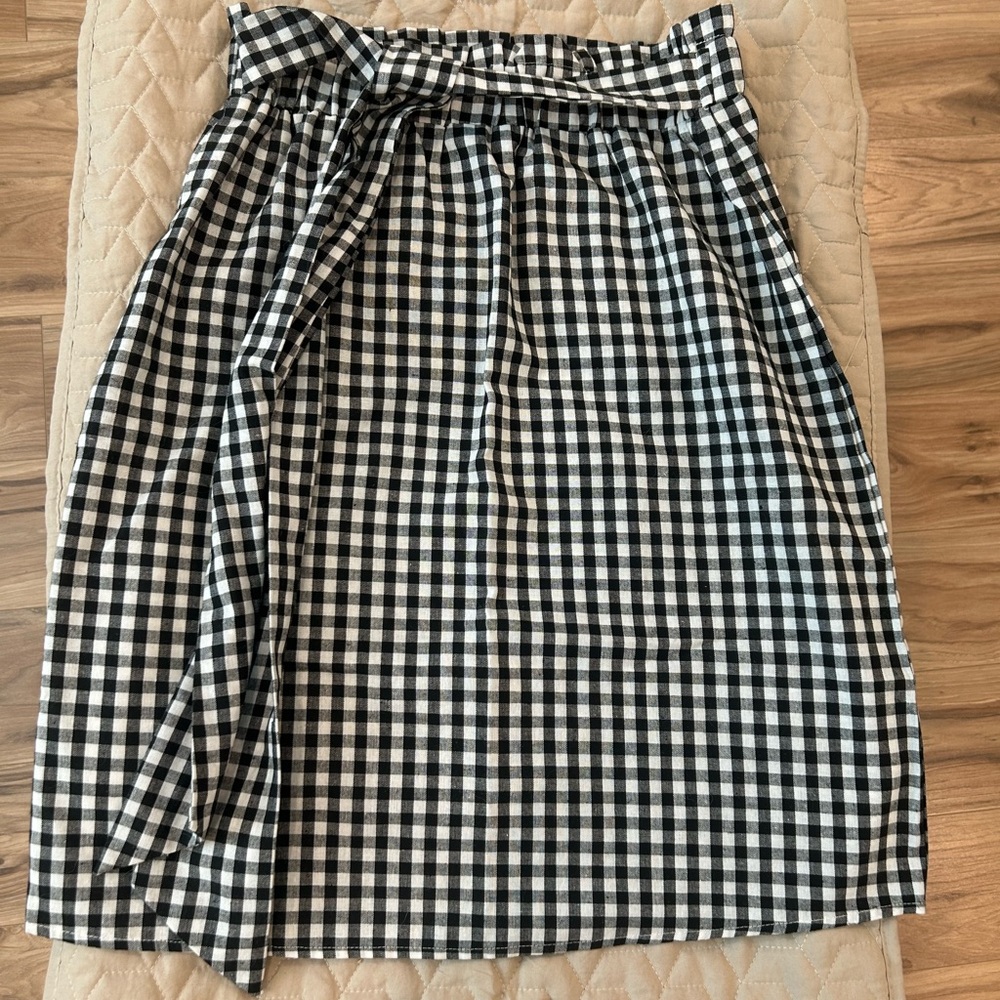 Black and White Gingham Skirt